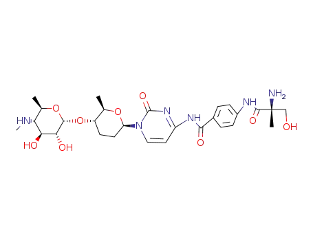 N-[1-(5-{[4,6-dideoxy-4-(methylamino)hexopyranosyl]oxy}-6-methyltetrahydro-2H-pyran-2-yl)-2-oxo-1,2-dihydropyrimidin-5-yl]-4-[(2-methylseryl)amino]benzamide