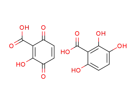 2-Hydroxy-3,6-dioxo-cyclohexa-1,4-dienecarboxylic acid; compound with 2,3,6-trihydroxy-benzoic acid