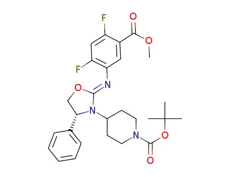 (R,Z)-tert-butyl 4-(2-((2,4-difluoro-5-(methoxycarbonyl)phenyl)imino)-4-phenyloxazolidin-3-yl)piperidine-1-carboxylate