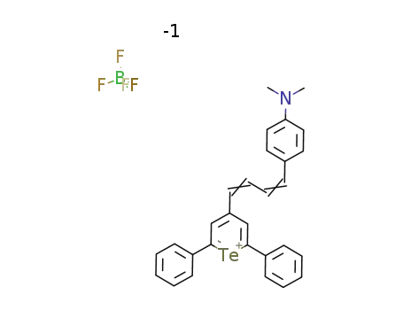 Molecular Structure of 83710-99-0 (Tellurinium,
4-[4-[4-(dimethylamino)phenyl]-1,3-butadienyl]-2,6-diphenyl-,
tetrafluoroborate(1-))