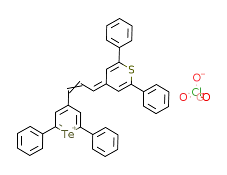 4-[(Z)-3-(2,6-Diphenyl-thiopyran-4-ylidene)-propenyl]-2,6-diphenyl-telluropyranylium; perchlorate