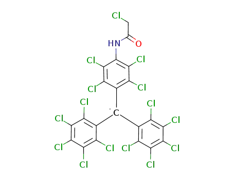 4-<(chloroacetyl)amino>tetradecachlorotriphenylmethyl radical