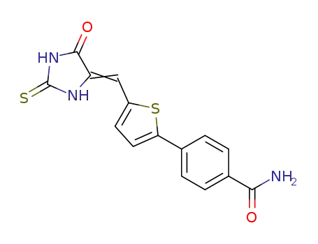 4-(5-((5-oxo-2-thioxoimidazolidin-4-ylidene)methyl)thiophen-2-yl)benzamide
