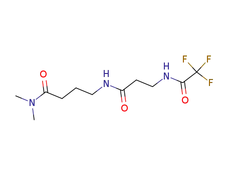 Molecular Structure of 87639-93-8 (Butanamide,
N,N-dimethyl-4-[[1-oxo-3-[(trifluoroacetyl)amino]propyl]amino]-)