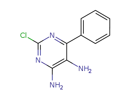 Molecular Structure of 19796-43-1 (4,5-Pyrimidinediamine, 2-chloro-6-phenyl-)
