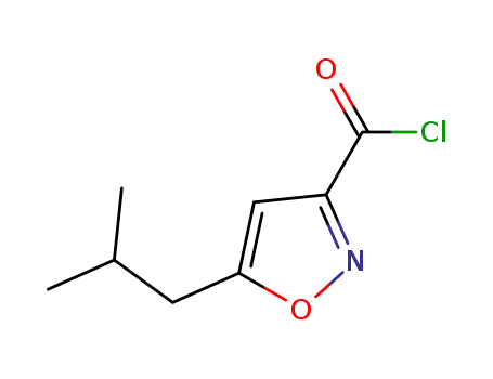 Molecular Structure of 717871-85-7 (3-Isoxazolecarbonyl chloride, 5-(2-methylpropyl)- (9CI))