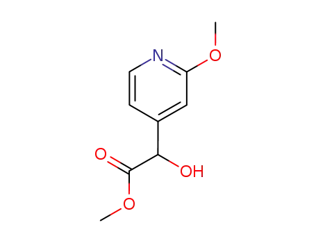 Molecular Structure of 123148-69-6 (Hydroxy-(2-methoxy-pyridin-4-yl)-acetic acid methyl ester)
