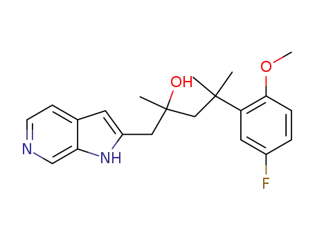 4-(5-Fluoro-2-methoxyphenyl)-2,4-dimethyl-1-(1H-pyrrolo[2,3-c]pyridin-2-yl)pentan-2-ol