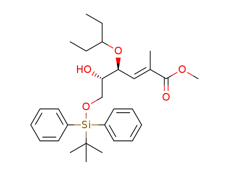 methyl (2E,4S,5S)-6-(tert-butyldiphenylsilyloxy)-5-hydroxy-2-methyl-4-(pent-3-yloxy)hex-2-enoate