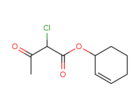 Molecular Structure of 61394-29-4 (Butanoic acid, 2-chloro-3-oxo-, 2-cyclohexen-1-yl ester)