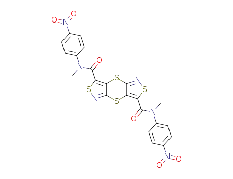 Molecular Structure of 63419-92-1 (N,N'-Bis(4-nitrophenyl)-N,N'-dimethyl-1,4-dithiino<2,3-c;6,5-c'>diisothiazol-3,7-dicarboxamid)