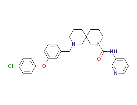 8-(3-(4-chlorophenoxy)benzyl)-N-(pyridin-3-yl)-2,8-diazaspiro[5.5]undecane-2-carboxamide