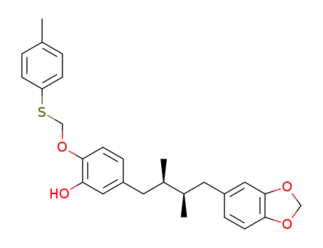 5-((2R,3R)-4-Benzo[1,3]dioxol-5-yl-2,3-dimethyl-butyl)-2-p-tolylsulfanylmethoxy-phenol
