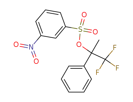 Molecular Structure of 122243-09-8 (3-Nitro-benzenesulfonic acid 2,2,2-trifluoro-1-methyl-1-phenyl-ethyl ester)