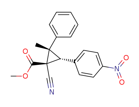 Molecular Structure of 117918-87-3 (trans-1-cyano-1-(methoxycarbonyl)-2-methyl-2-phenyl-3-(p-nitrophenyl)cyclopropane)