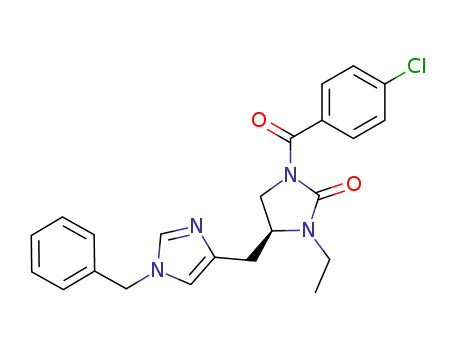 (S)-4-(1-Benzyl-1H-imidazol-4-ylmethyl)-1-(4-chloro-benzoyl)-3-ethyl-imidazolidin-2-one