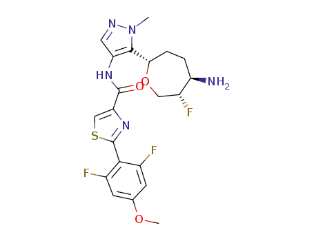 N-(5-((2S,5R,6S)-5-amino-6-fluorooxepan-2-yl)-1-methyl-1H-pyrazol-4-yl)-2-(2,6-difluoro-4-methoxyphenyl)thiazole-4-carboxamide