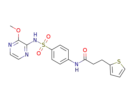 N-(4-(N-(3-methoxypyrazin-2-yl)sulfamoyl)phenyl)-3-(thiophen-2-yl)propanamide