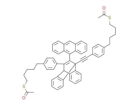 S-(5-(4-(((9s,10s)-11-(4-(5-(acetylthio)pentyl)phenyl)-12-(anthracen-9-yl)-9,10-dihydro-9,10-ethenoanthracen-9-yl)ethynyl)phenyl)pentyl) ethanethioate