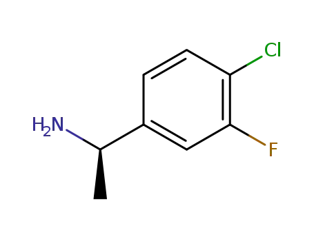 Molecular Structure of 1114559-14-6 ((R)-1-(4-Chloro-3-fluorophenyl)ethanamine)