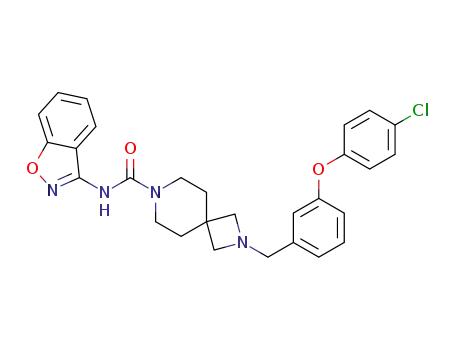2-[3-(4-chloro-phenoxy)-benzyl]-2,7-diaza-spiro[3.5]nonane-7-carboxylic acid benzo[d]isoxazol-3-ylamide