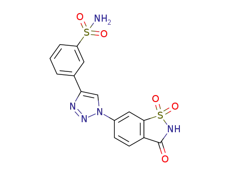 6-(4-[3′-sulfonamido(phenyl)]-1H-1,2,3-triazol-1-yl)-1,2-benzisothiazole-3(2H)-one 1,1-dioxide