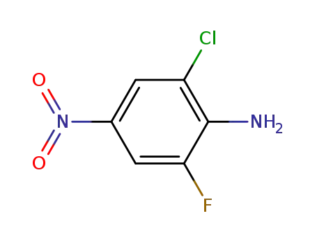 Molecular Structure of 350-20-9 (2-Chloro-6-fluoro-4-nitroaniline)