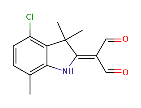 2-(4-chloro-1,3-dihydro-3,3,7-trimethyl 2H-indol-2-ylidene)propanedial