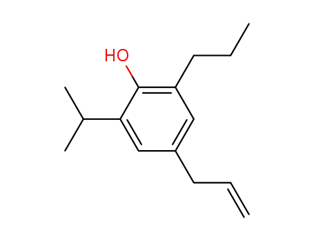 Molecular Structure of 74663-61-9 (2-isopropyl-4-allyl-6-n-propylphenol)