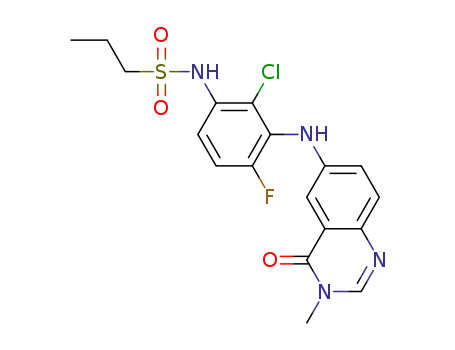 N-(2-chloro-4-fluoro-3-(3-methyl-4-oxo-3,4-dihydroquinazolin-6-ylamino)phenyl)propane-1-sulfonamide