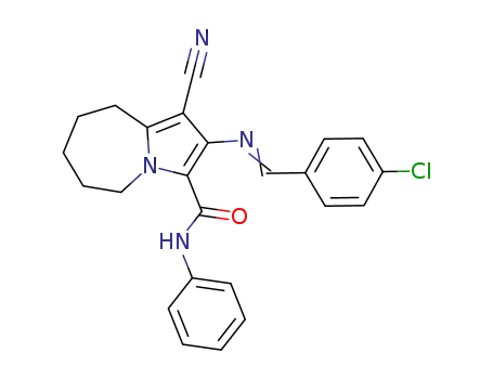 2-[(4-chlorobenzylidene)amino]-1-cyano-6,7,8,9-tetrahydro-5H-pyrrolo[1,2-a]azepine-3-carboxylic acid phenylamide