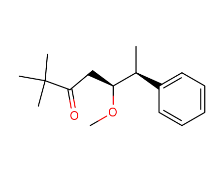 Molecular Structure of 130496-57-0 ((5R<sup>*</sup>,6R<sup>*</sup>)-5-Methoxy-2,2-dimethyl-6-phenyl-3-heptanone)