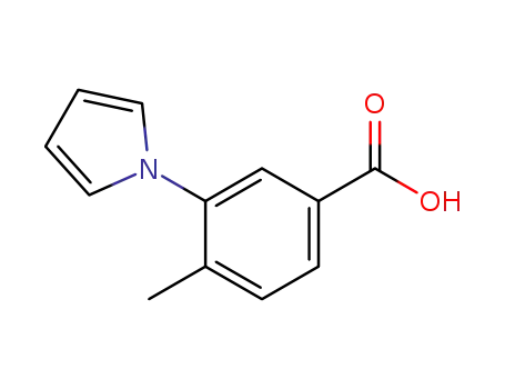 Molecular Structure of 593272-75-4 (Benzoic acid, 4-methyl-3-(1H-pyrrol-1-yl)- (9CI))