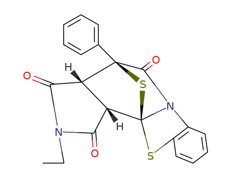 2-ethyl-4-phenyl-(3a<i>c</i>,11b<i>c</i>)-3a,11b-dihydro-4<i>H</i>-4<i>r</i>,11a<i>c</i>-episulfano-benzo[4,5]thiazolo[3,2-<i>a</i>]pyrrolo[3,4-<i>c</i>]pyridine-1,3,5-trione