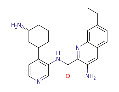 3-amino-N-[4-((3R)-3-aminocyclohexyl)pyridin-3-yl]-7-ethylquinoline-2-carboxamide