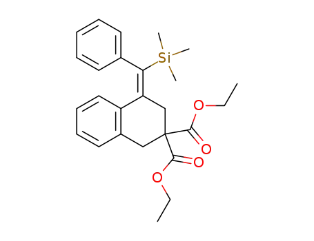(E)-Diethyl 1,2,3,4-tetrahydro-1-<(1-trimethylsilyl)-1-phenylmethylidene>naphthalene-3,3-dicarboxylate