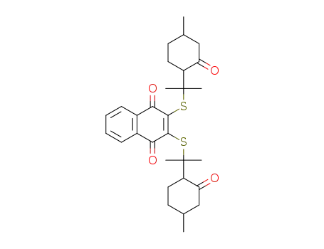 2,3-bis((2-(4-methyl-2-oxocyclohexyl)propan-2-yl)thio)naphthalene-1,4-dione