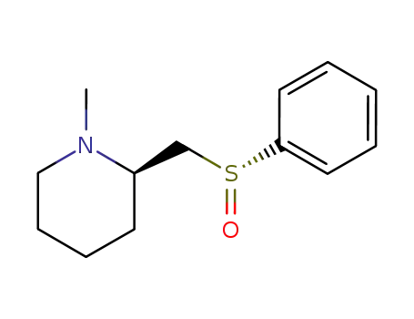 (+)-(2R,SR)-N-methyl-2-<(phenylsulfinyl)methyl>piperidine