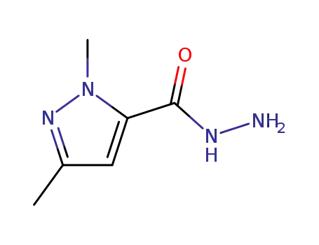 Molecular Structure of 89187-40-6 (1,3-DIMETHYLPYRAZOLE-5-CARBOHYDRAZIDE)