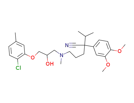 5-{[3-(2-Chloro-5-methyl-phenoxy)-2-hydroxy-propyl]-methyl-amino}-2-(3,4-dimethoxy-phenyl)-2-isopropyl-pentanenitrile