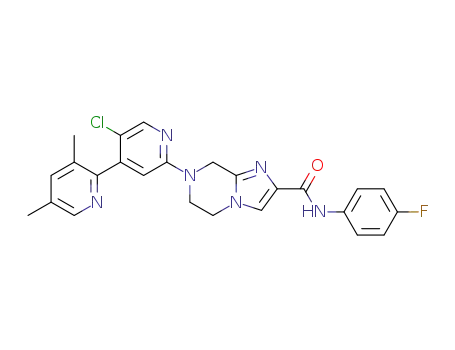 7-(5'-chloro-3,5-dimethyl-2,4'-bipyridin-2'-yl)-N-(4-fluorophenyl)-5,6,7,8-tetrahydroimidazo[1,2-a]pyrazine-2-carboxamide
