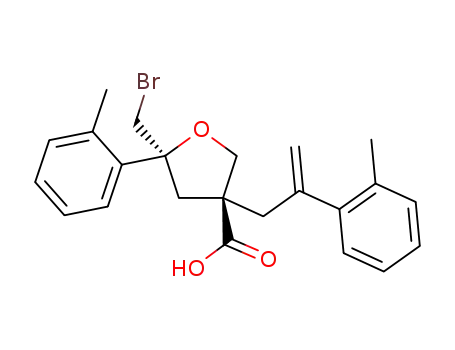 (3S,5S)-5-(bromomethyl)-5-(o-tolyl)-3-(2-(o-tolyl)allyl)tetrahydrofuran-3-carboxylic acid