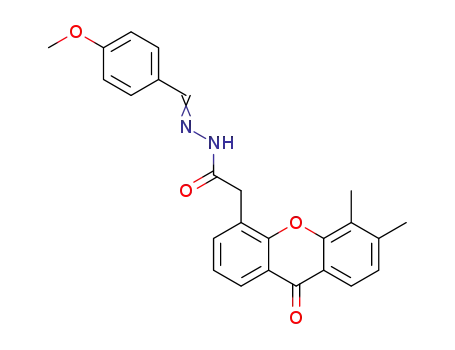 Molecular Structure of 1415113-50-6 (N'-(4-methoxybenzylidene)-2-(5,6-dimethyl-9-oxo-9H-xanthen-4-yl)acetohydrazide)
