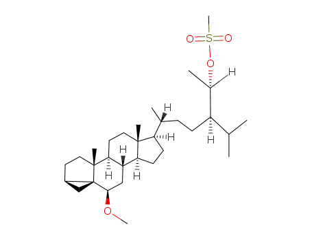 Methanesulfonic acid (1S,2R,5R)-2-isopropyl-5-((1aR,3aR,3bS,5aR,6R,8aS,8bS,10R,10aR)-10-methoxy-3a,5a-dimethyl-hexadecahydro-cyclopenta[a]cyclopropa[2,3]cyclopenta[1,2-f]naphthalen-6-yl)-1-methyl-hexyl ester
