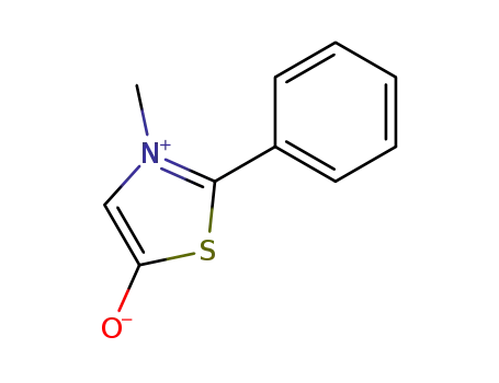 Molecular Structure of 1280-28-0 (3-Methyl-2-phenylthiazol-3-ium-5-olate)