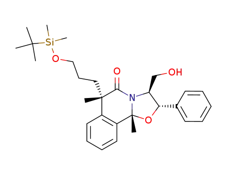(2S,3S,6S,10bR)-6-[3-(tert-Butyl-dimethyl-silanyloxy)-propyl]-3-hydroxymethyl-6,10b-dimethyl-2-phenyl-2,3,6,10b-tetrahydro-oxazolo[2,3-a]isoquinolin-5-one