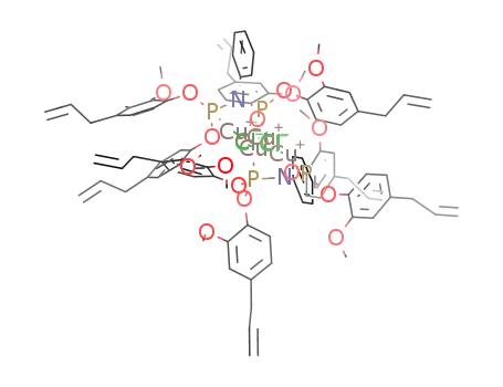 [Cu<sub>2</sub>(μ-Cl)(μ<sub>3</sub>-Cl){C<sub>6</sub>H<sub>5</sub>N{P(OC<sub>6</sub>H<sub>3</sub>(OMe-o)(C<sub>3</sub>H<sub>5</sub>-p))<sub>2</sub>}<sub>2</sub>}]<sub>2</sub>