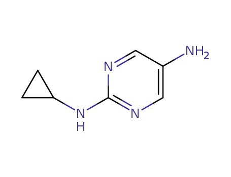 Molecular Structure of 925896-93-1 (N2-CyclopropylpyriMidine-2,5-diaMine)