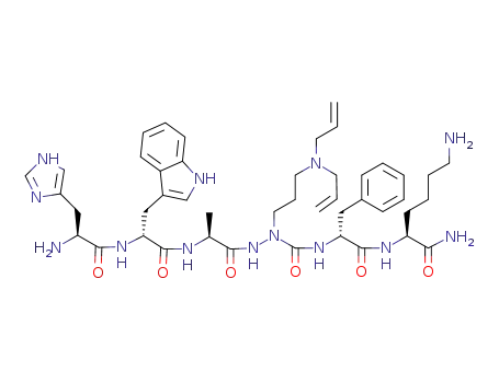 H-His-D-Trp-Ala-aza(N<sup>δ</sup>,N<sup>δ</sup>-diallyl)Orn-D-Phe-Lys-NH<sub>2</sub>