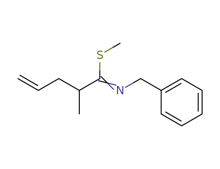 N-Benzyl-2-methyl-pent-4-enimidothioic acid methyl ester